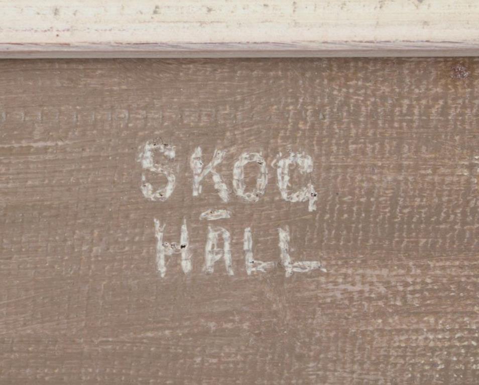 Metà XX secolo Folke Skoghäll, artista svedese quotato in borsa. Olio su tela. Ritratto di donna. in vendita