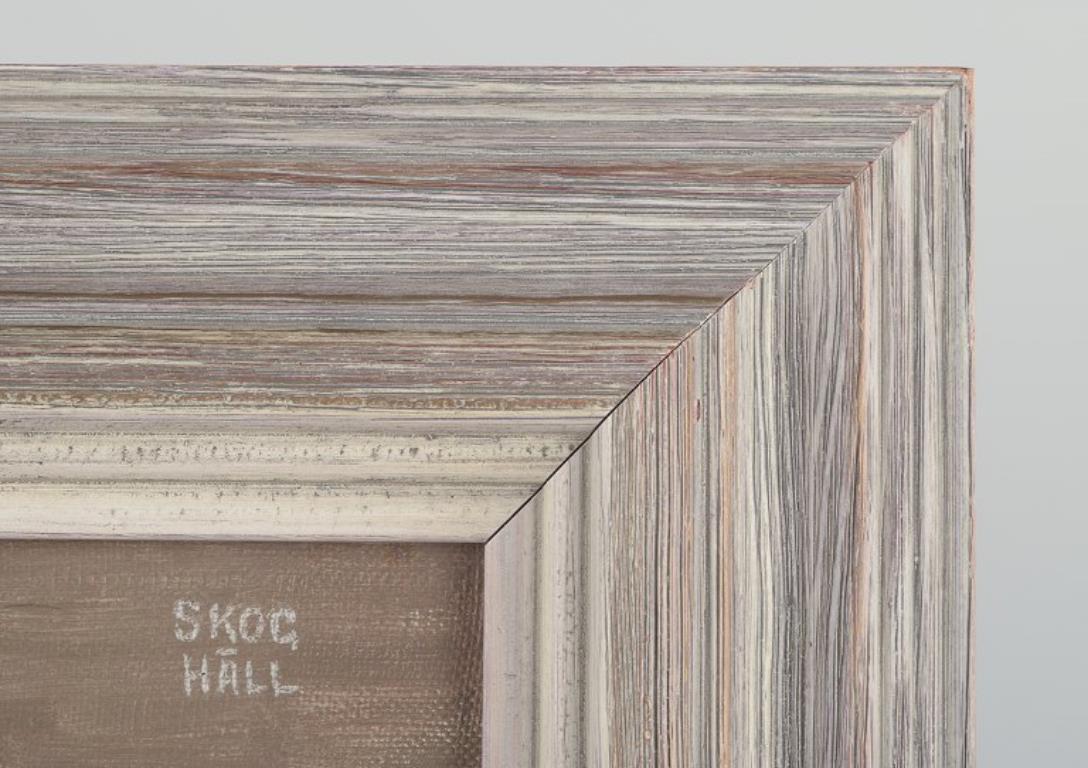 Tela Folke Skoghäll, artista svedese quotato in borsa. Olio su tela. Ritratto di donna. in vendita