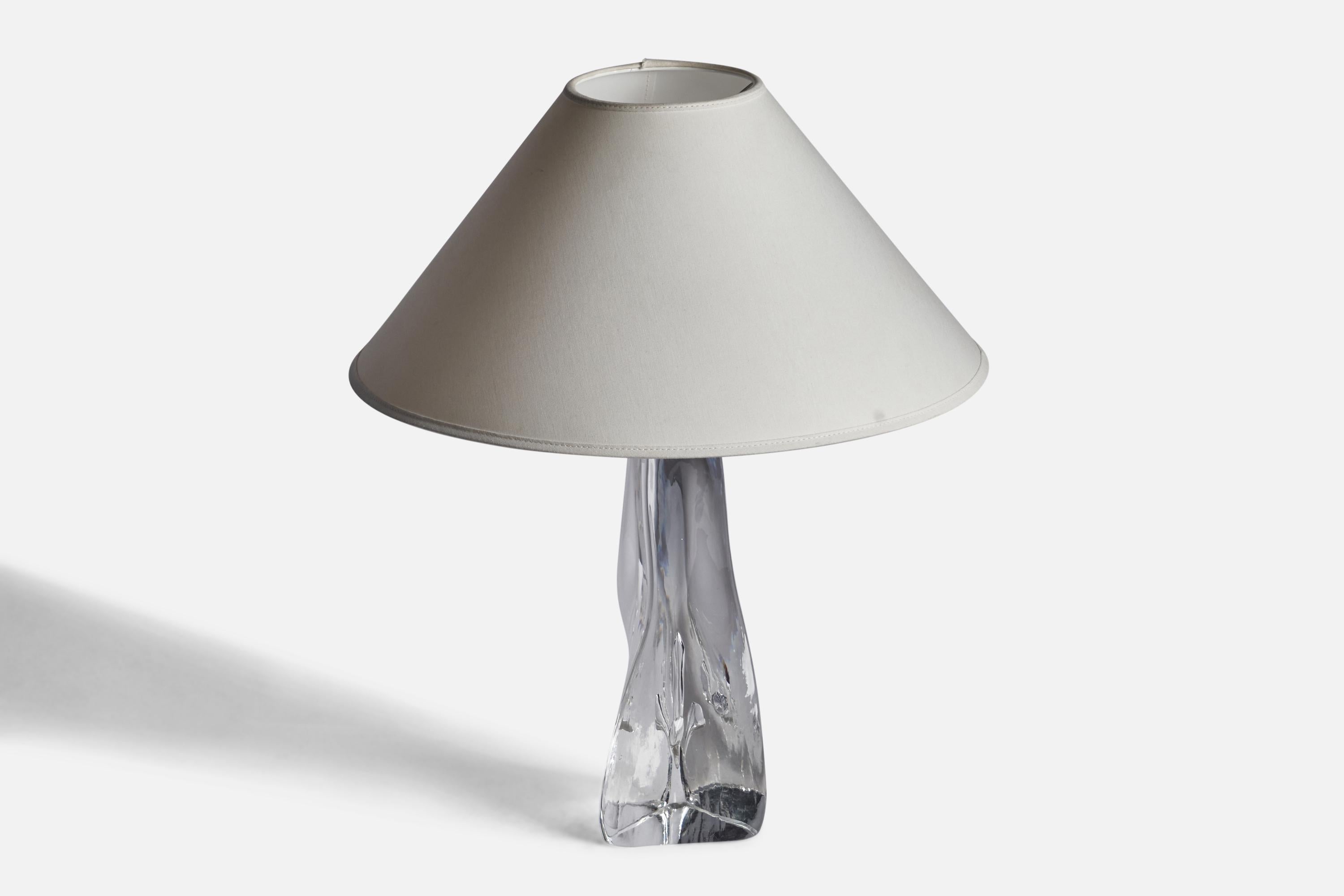 Scandinavian Modern Folke Walving, Table Lamp, Glass, Sweden, 1960s For Sale