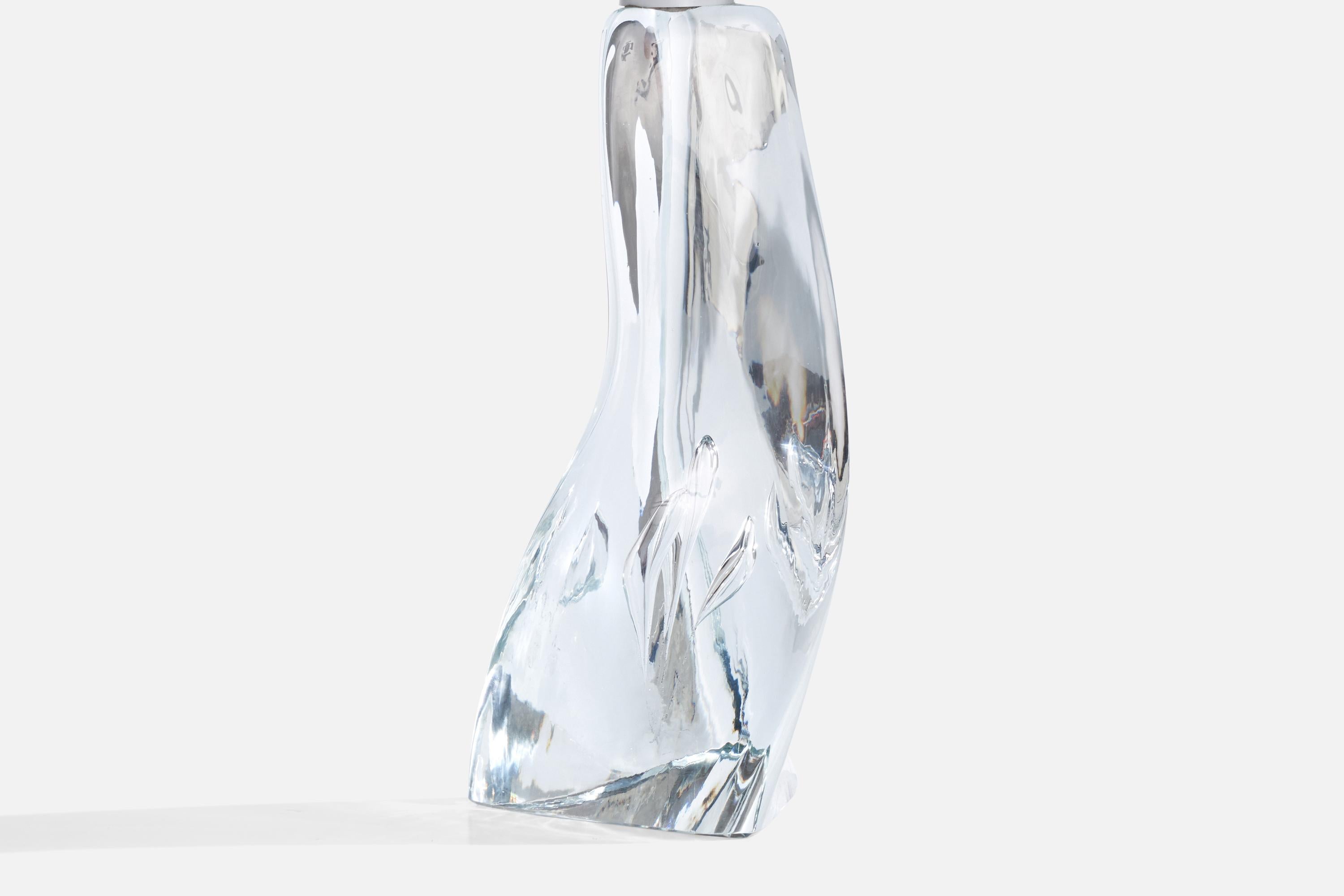 Milieu du XXe siècle Folke Walving, lampe de bureau, verre, Suède, années 1960 en vente