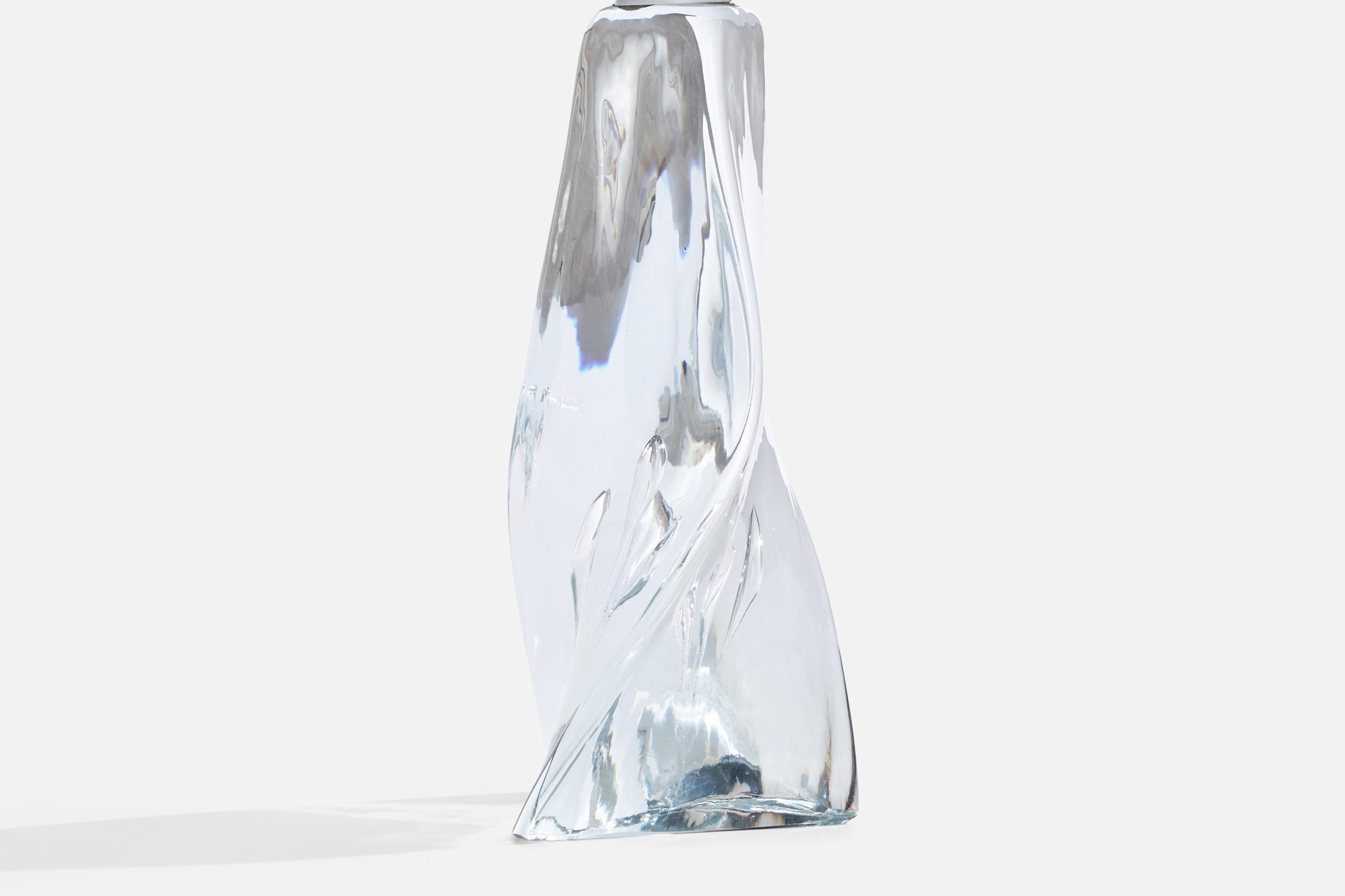 Verre Folke Walving, lampe de bureau, verre, Suède, années 1960 en vente