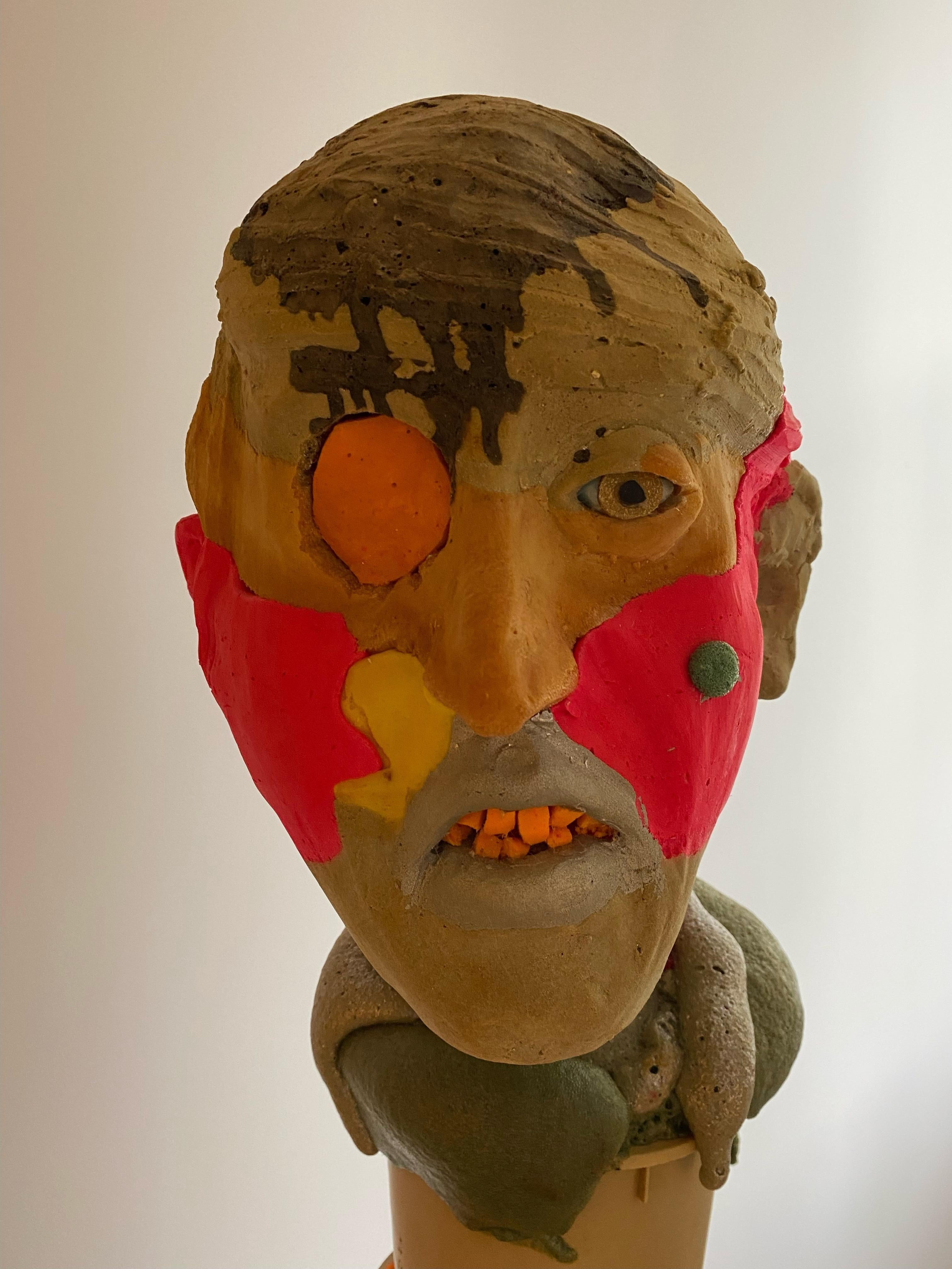Von Hardens Geist - Brown Figurative Sculpture by Folkert de Jong