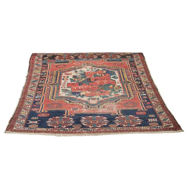 Timeless Antique Nomadic Village Rug For Sale at 1stDibs
