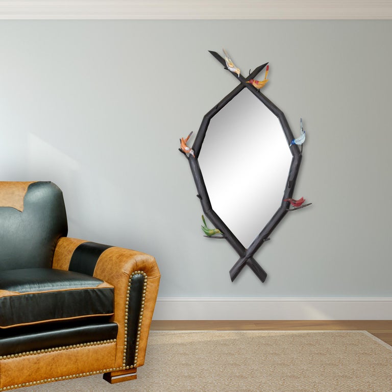 Folky Bird Mirror For Sale at 1stdibs
