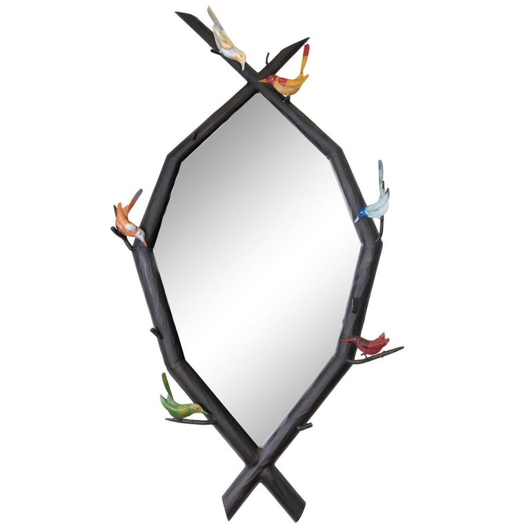 Folky Bird Mirror For Sale at 1stdibs