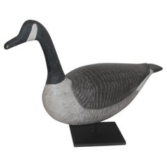 Antique Folky Canadian Goose on Iron Stand