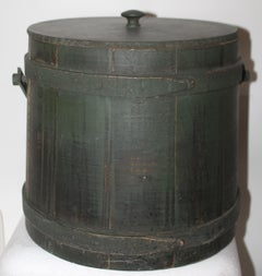 Folky Green Bucket with Lid
