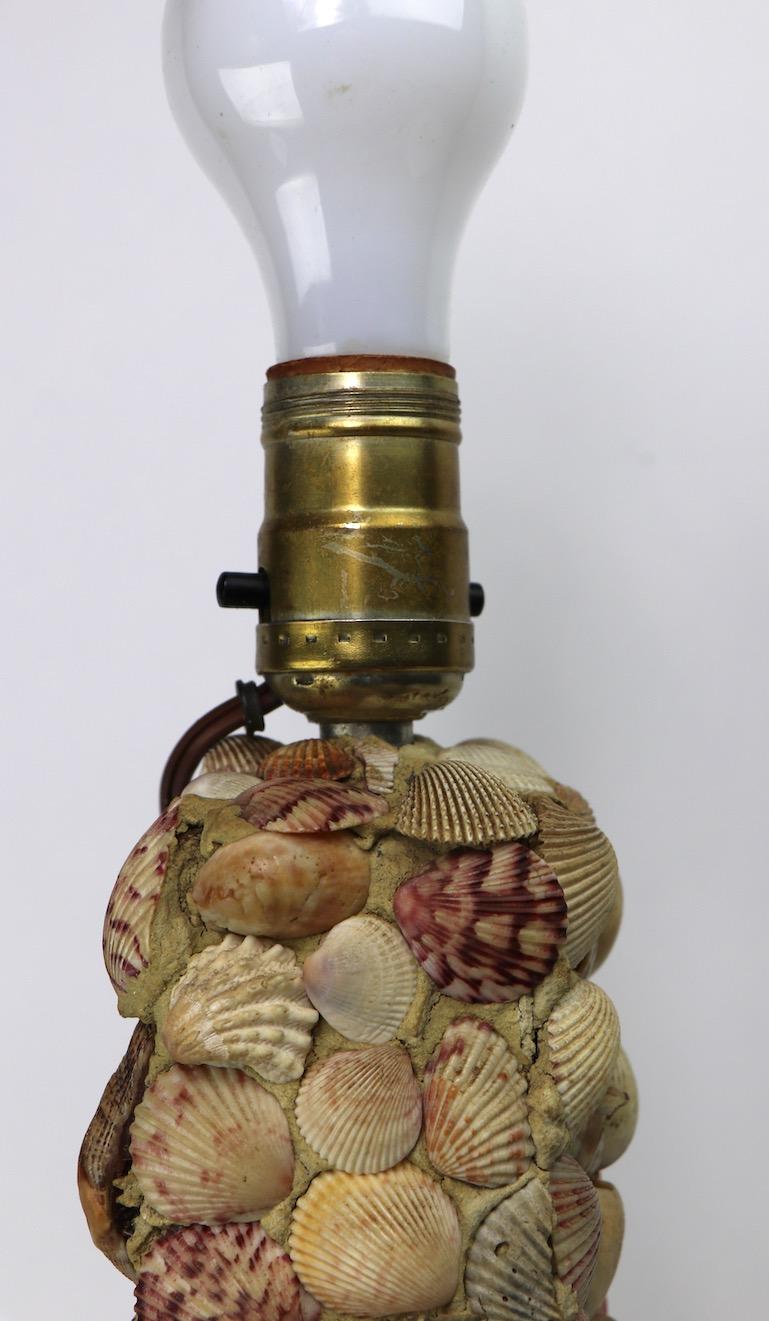 Folky Grotto Style Shell Lamp In Good Condition In New York, NY