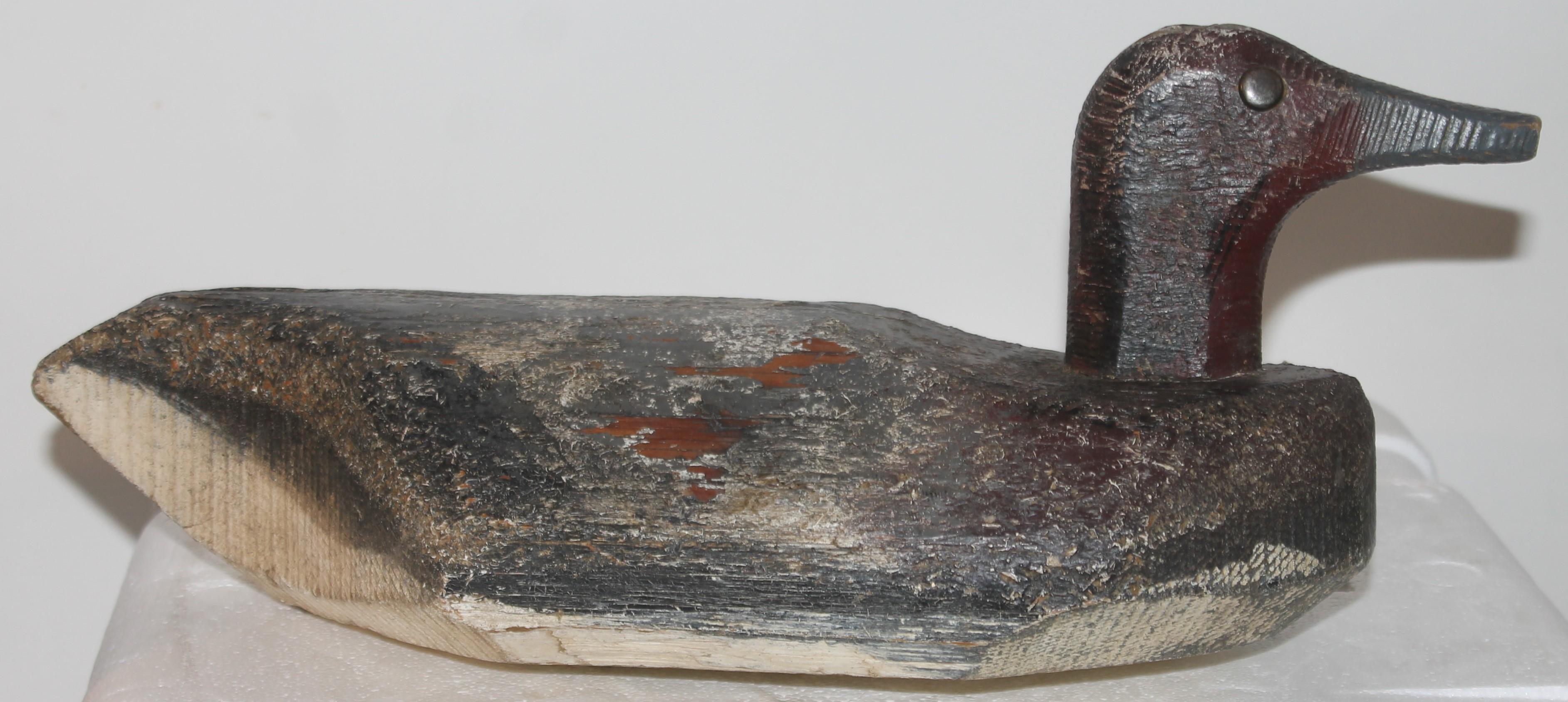 This hand carved & painted decoy from New England. Fine original painted with a great patina.