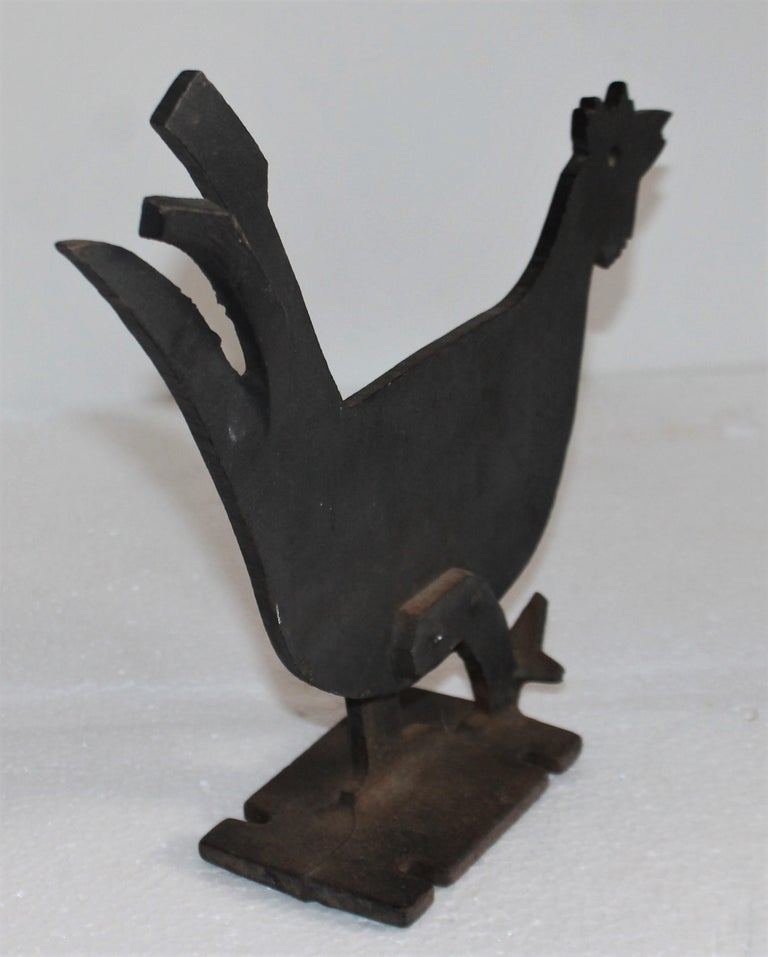 Folky Iron Chicken Door Stop / Boot Scraper at 1stDibs