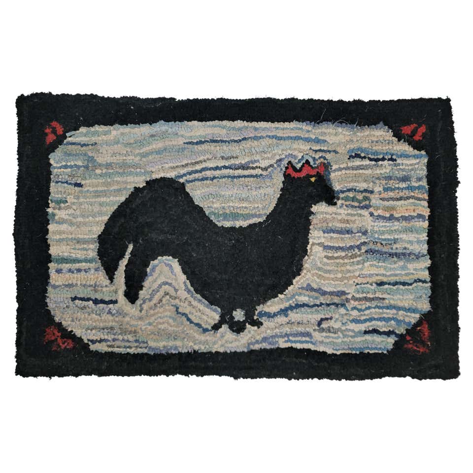 Geometric Hand Woven Indian Rug With Flying Geese Pattern at 1stDibs