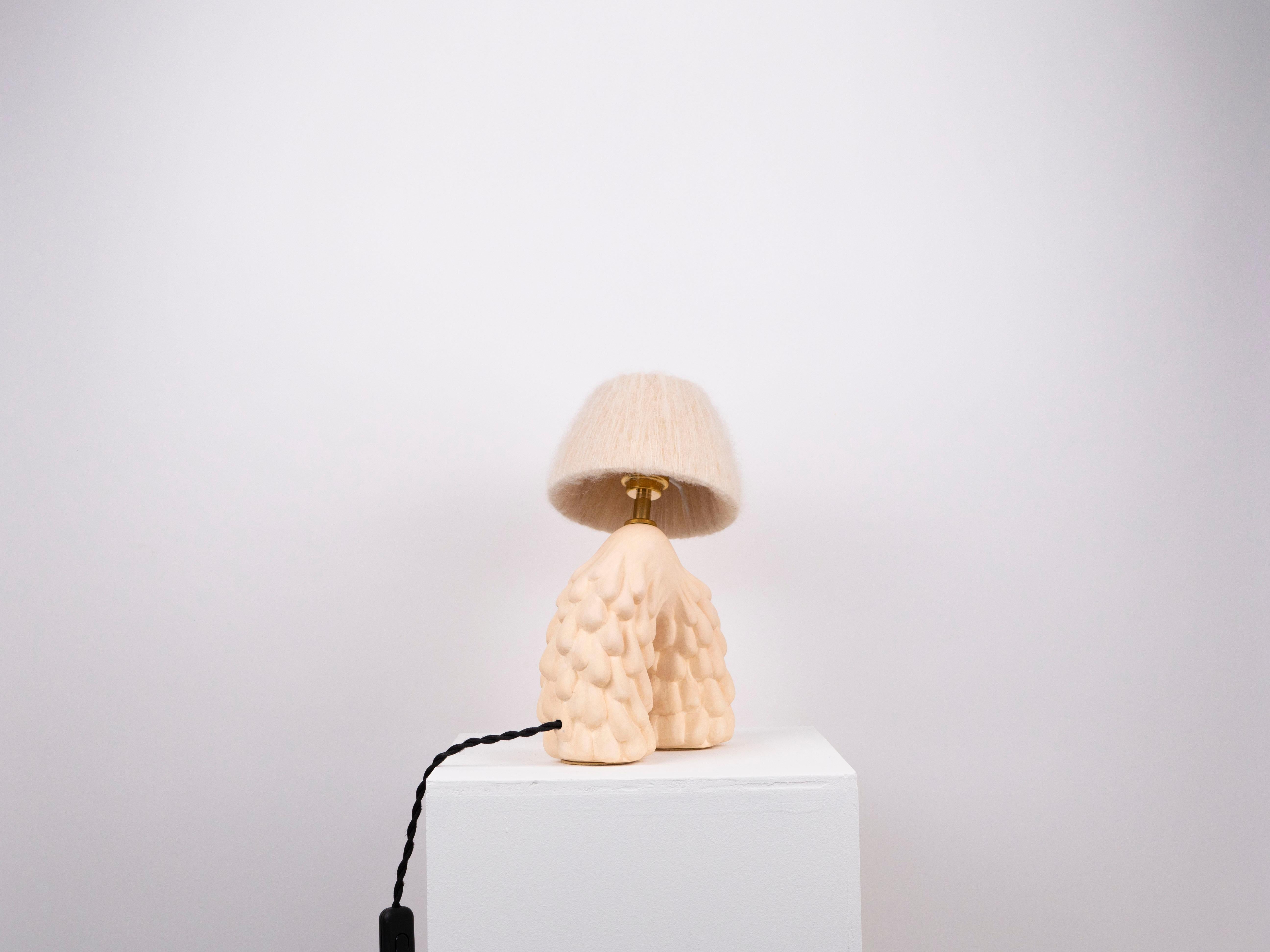 Glazed 'Follow' Table Lamp, Californian Cream For Sale