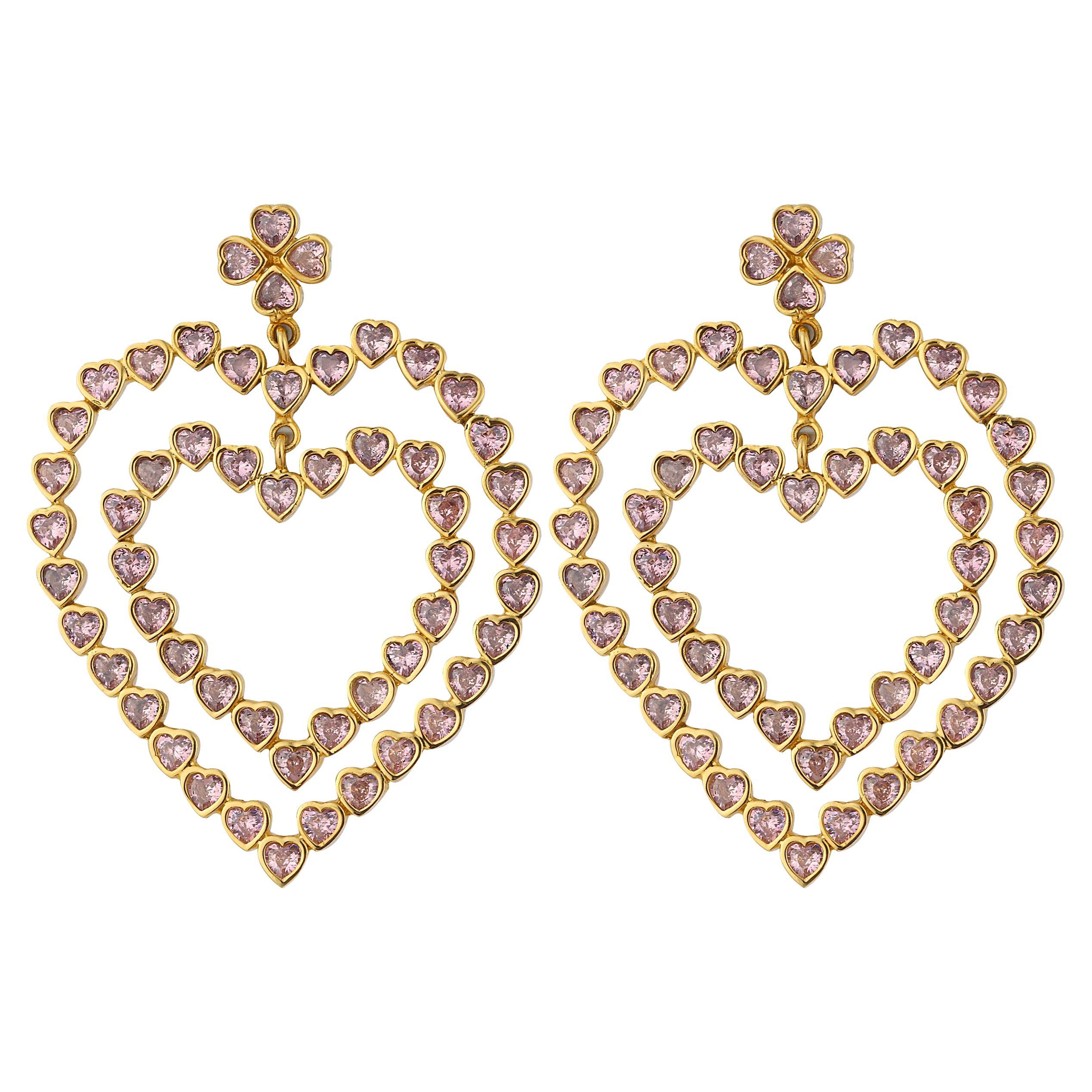 Follow Your Heart Ohrringe - Rose Pink im Angebot