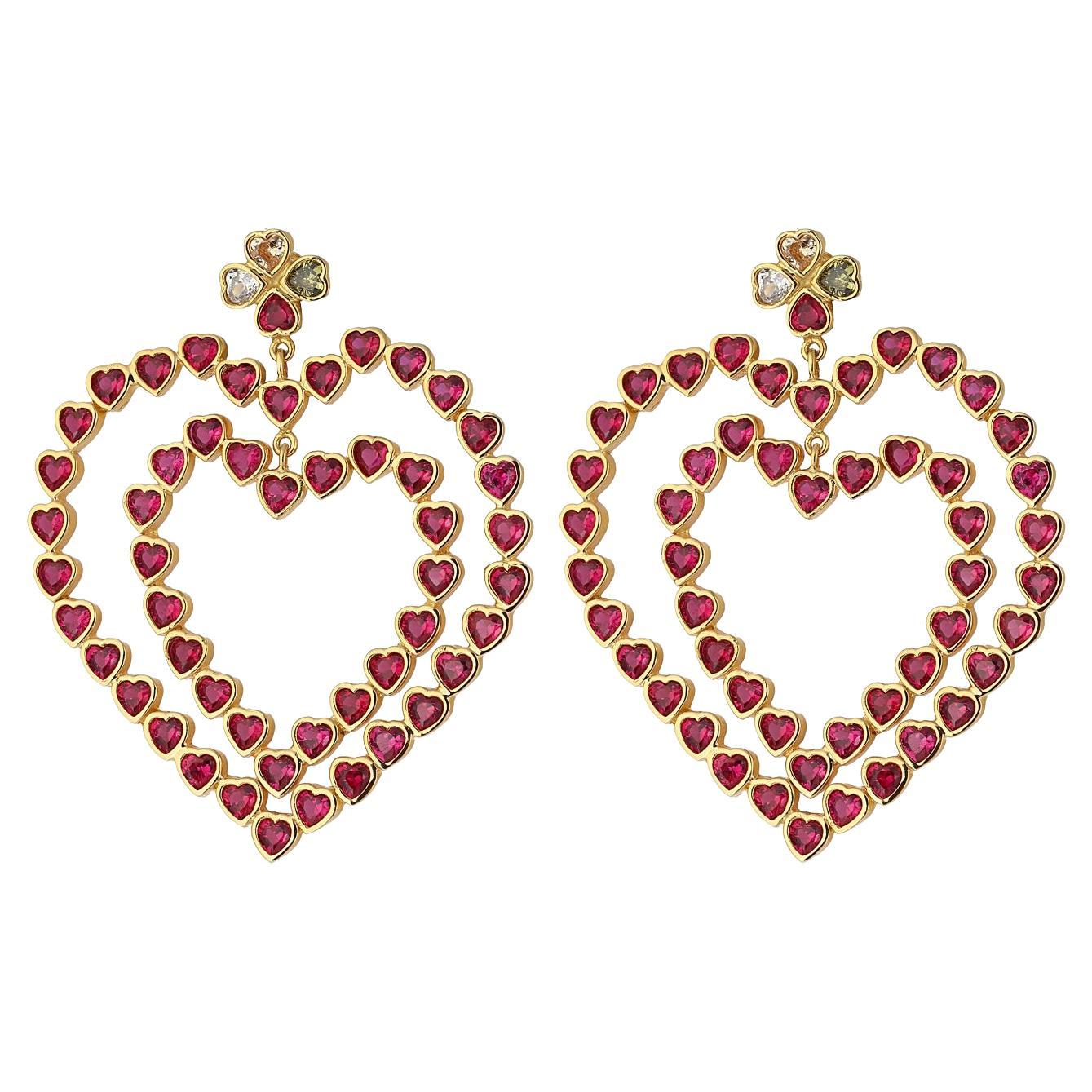 Orecchini "Segui il tuo cuore" - Rosa vibrante in vendita