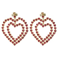 Boucles d'oreilles Follow Your Heart rose vif