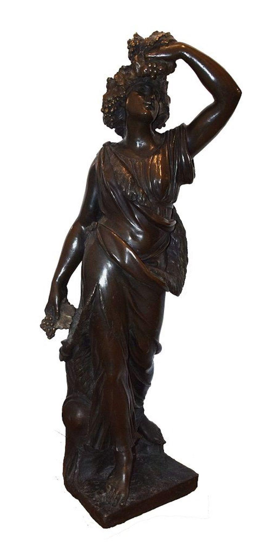 Follower of Bacchus is an original bronze sculpture realized by an Italian Sculptor in the end of the XIX century.

Bronze casting. Made in Italy.

Measures: H 100 cm.

Excellent conditions.

Beautiful and precious work of art realized in