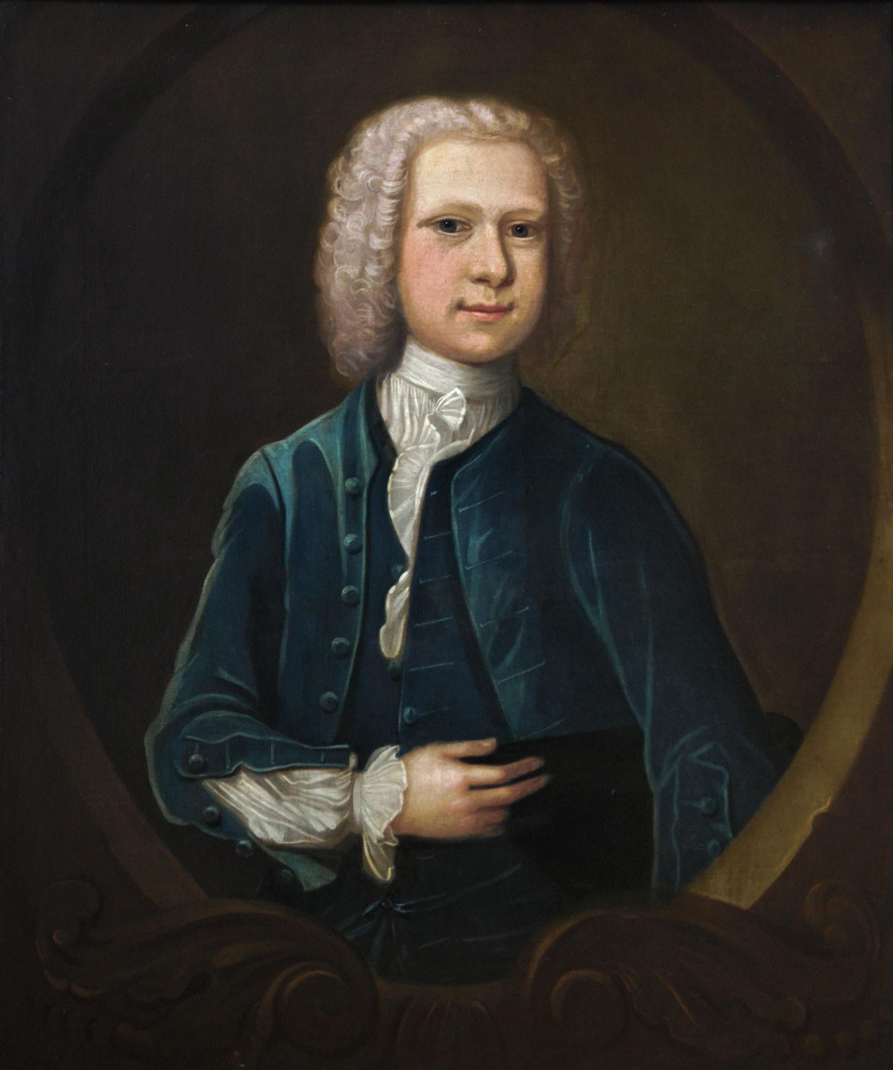 18th Century portrait oil painting of a gentleman - Painting by Follower of Enoch Seeman the Younger