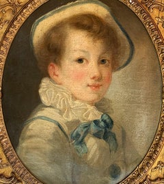 Follower of Fragonard Jean-Honoré "Portrait of a child" Carved Frame