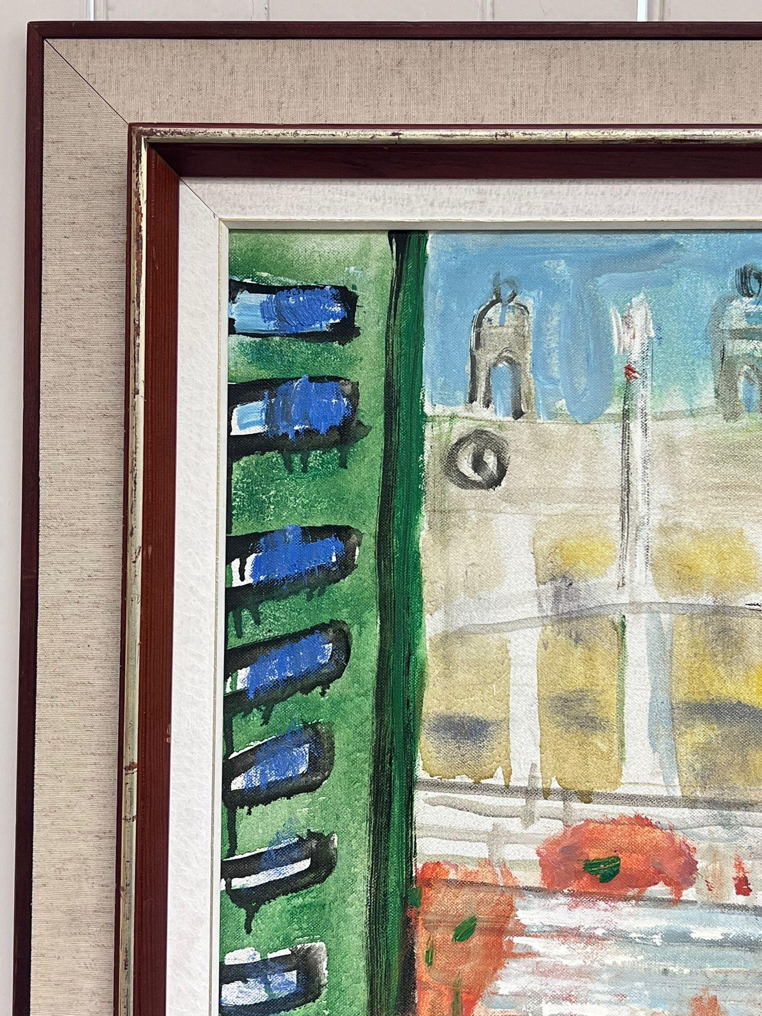 Greene & Greene
Pittore modernista francese, anni '70
seguace dello stile di Matisse
dipinto a olio su tela firmato in modo indistinto, incorniciato
datato
incorniciato: 32 x 27 pollici
tela: 24 x 20 pollici
provenienza: collezione privata,