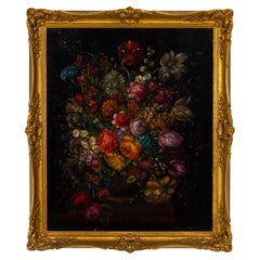 Follower of Jan Van Huysum (1682-1749) Flowers Still Life Oil Painting
