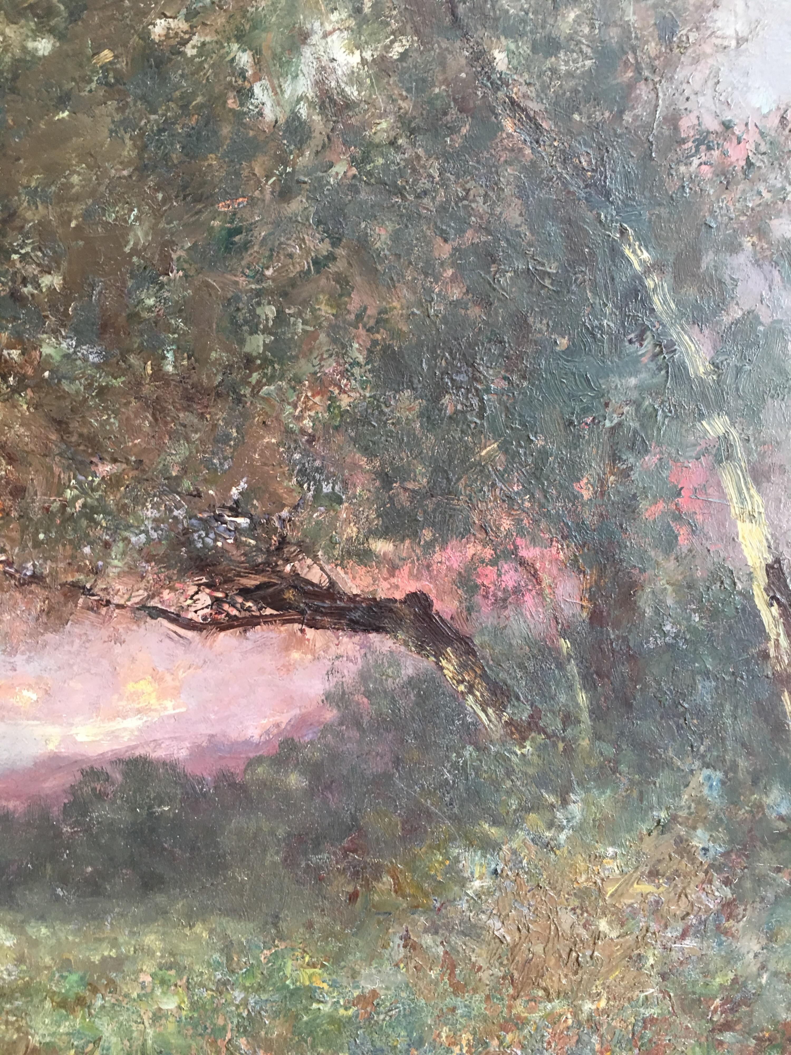Antique Impressionist Landscape, Oil Painting, Signed 6
