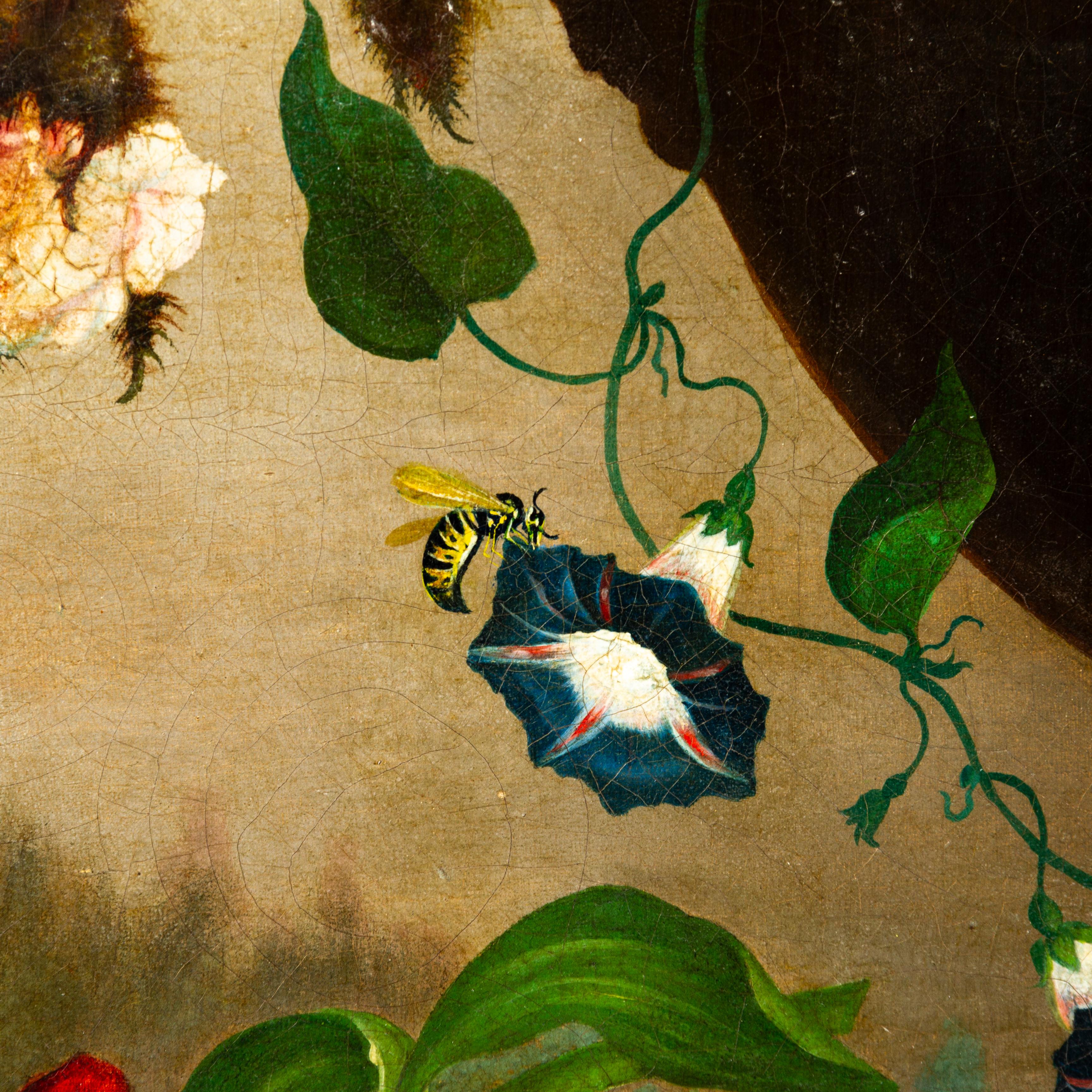 Follower of Justus van Huysum the Elder (Amsterdam 1659-1716) Flowers Still Life In Good Condition For Sale In Nottingham, GB