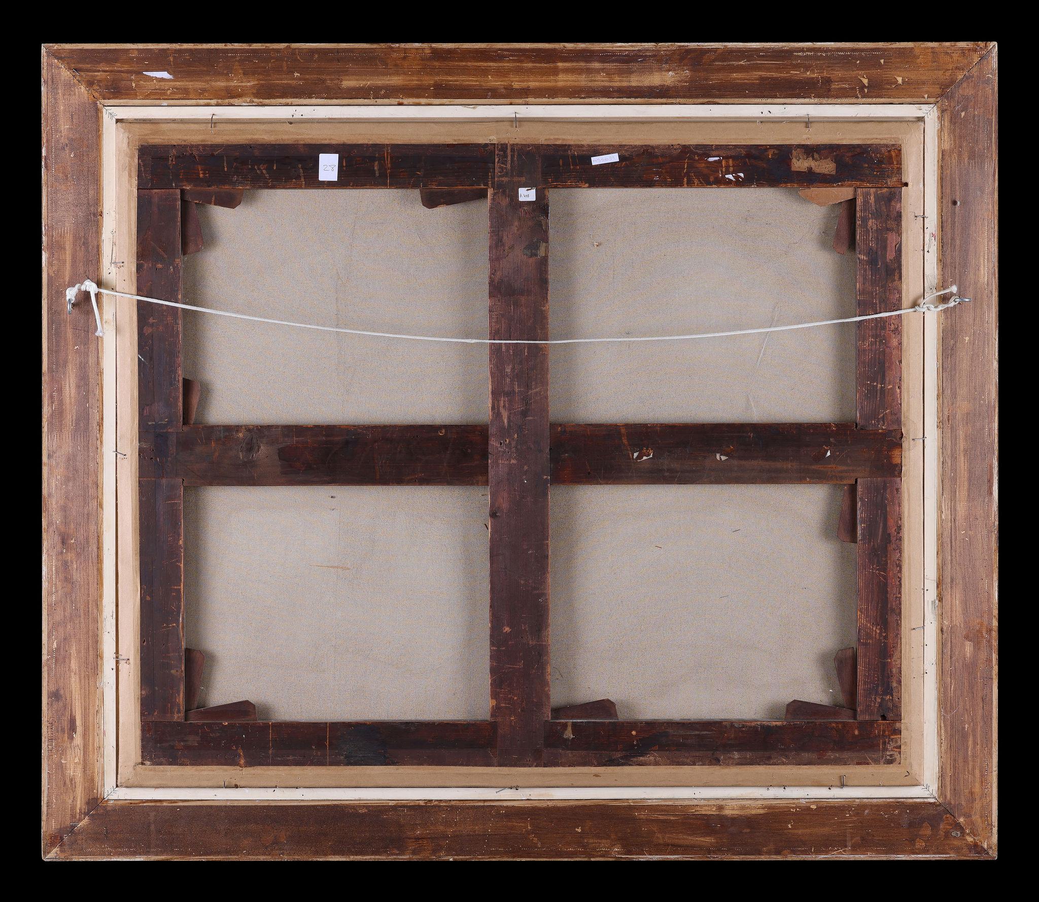 'A woodland Pathway' Follower of Meindert Hobbema. Framed antique oil painting im Angebot 6