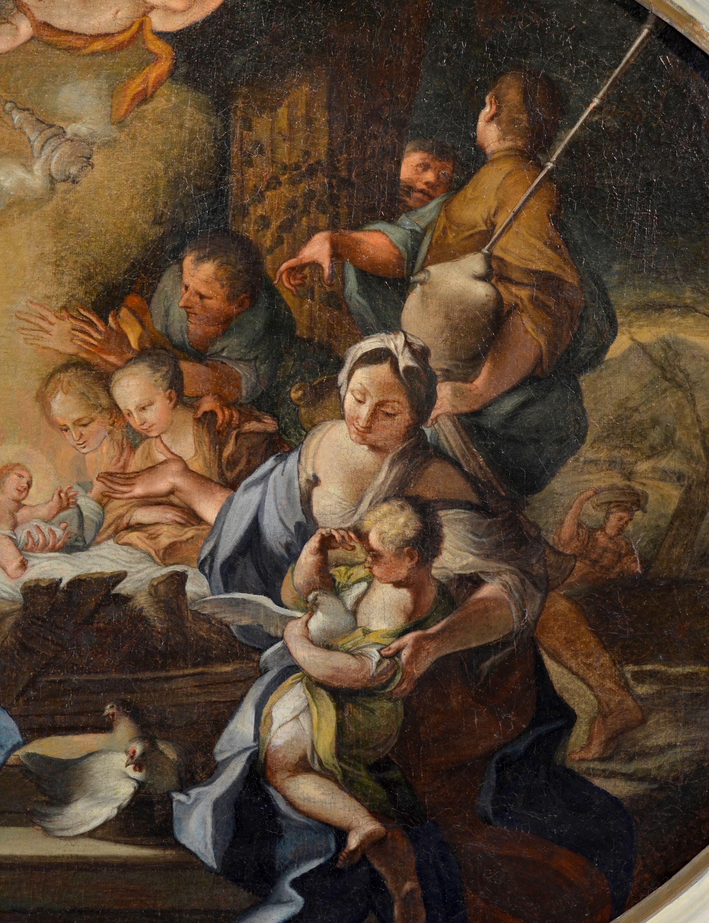 (After) Sebastiano Conca (Gaeta 1680 - Naples 1764) 
The Adoration of the Shepherds

oil on canvas, (cm): 122 x 100,
framed

The proposed table, datable in the first decades of the eighteenth century, is a reissue of a painting by Sebastiano Conca