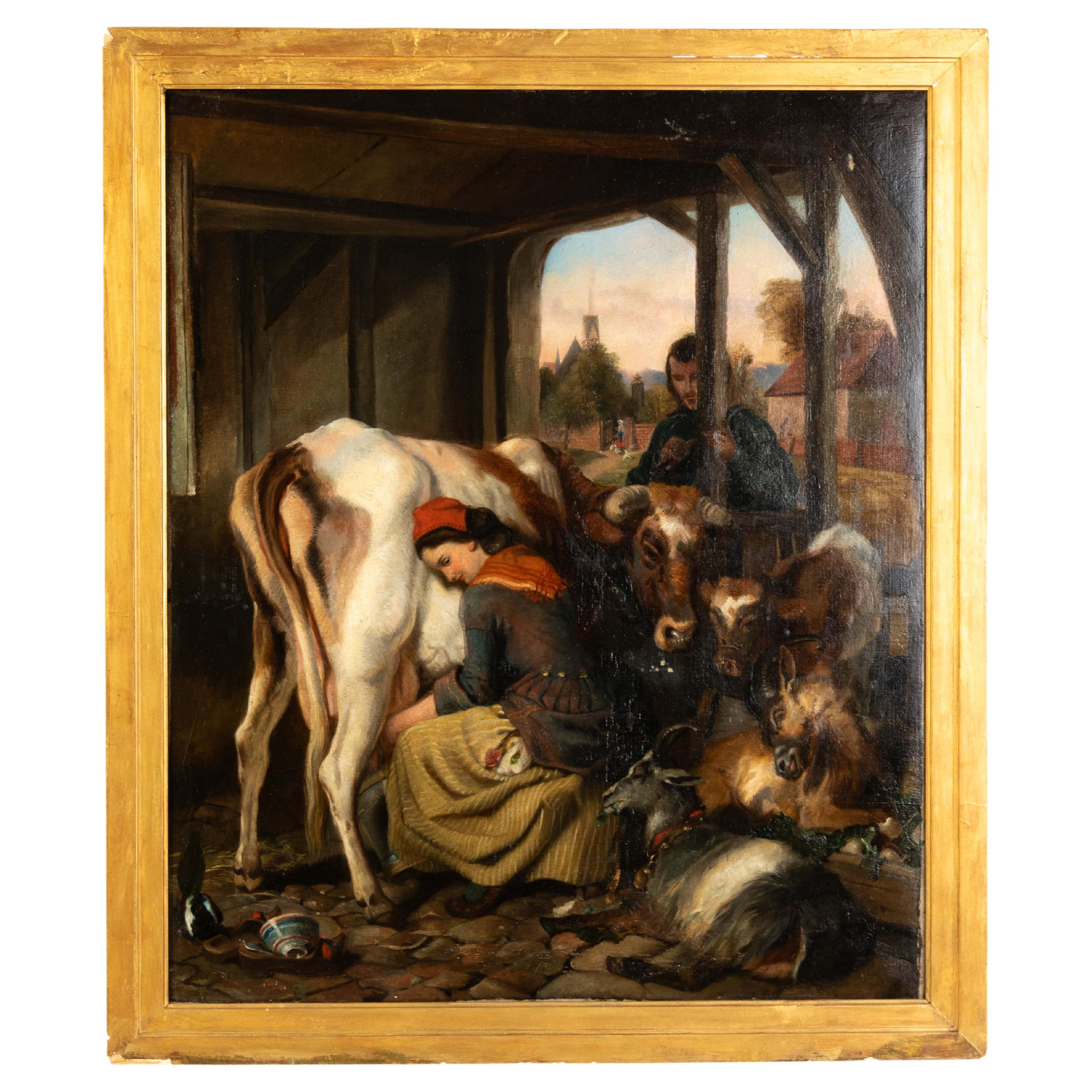 Seguace di Sir Edwin Landseer RA (1802-1873) olio su tela Pittura