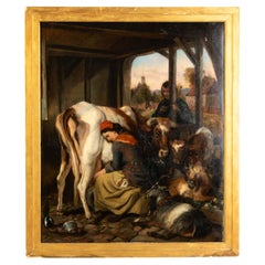 Seguace di Sir Edwin Landseer RA (1802-1873) olio su tela Pittura