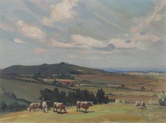 Follower of Sir J A Arnesby Brown (1866-1955) - Framed Oil, Summer Grazing