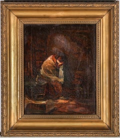 Follower of Walter R. Sickert RA RBA - Late 19th Century Oil, Mourning Mother