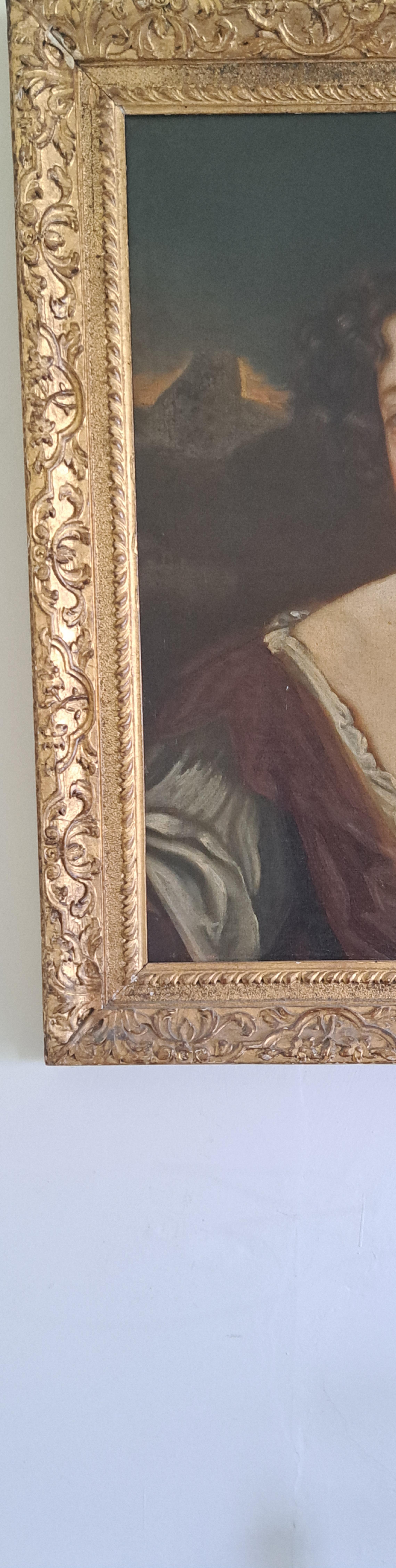 Portrait de la reine Marie II du XIXe siècle réalisé par William Wissing (photo jointe) - Painting de follower of William Wissing