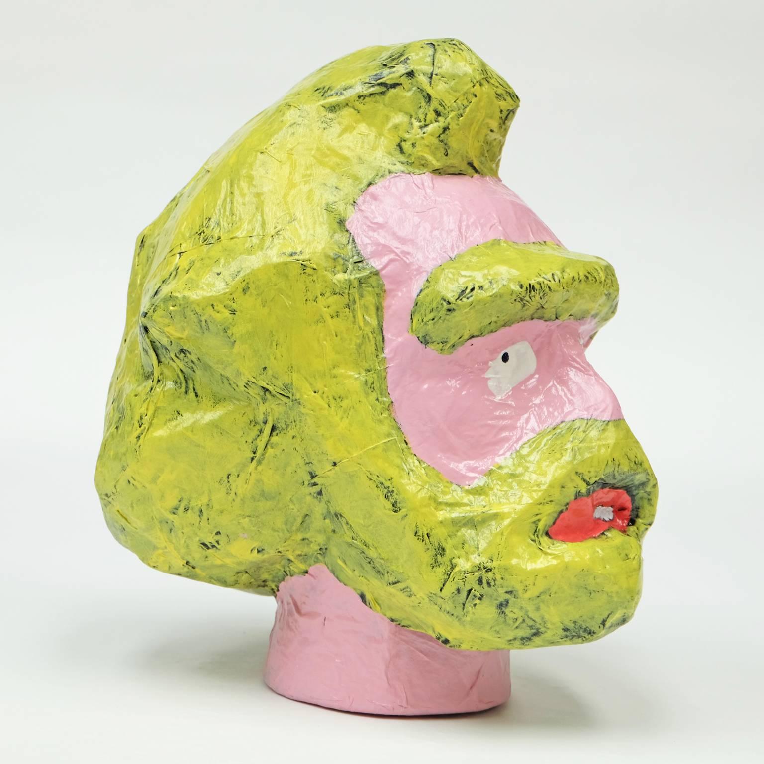 Modern 'Followers' Sculptures by Alan Fears Paper Mâché Pop Art Heads For Sale