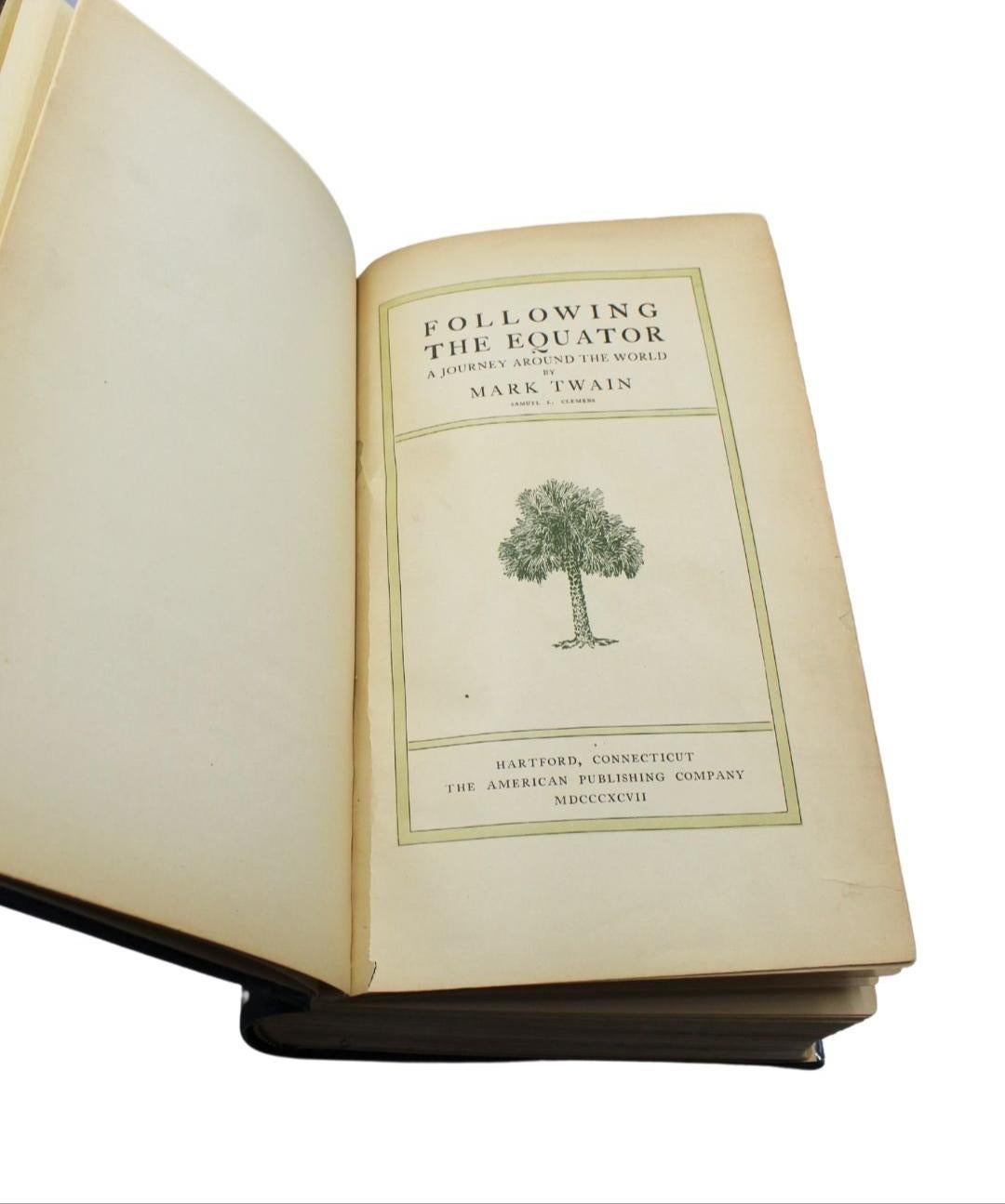 Victorien Following the Equator : A Journey Around the World de Mark Twain, première édition en vente