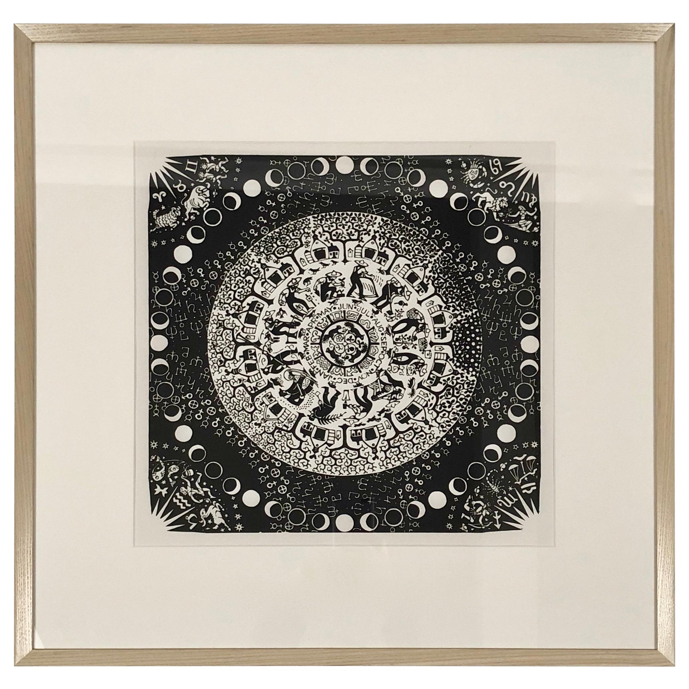 Folly Cove Designers Farmer
s Almanac Hand Block Print