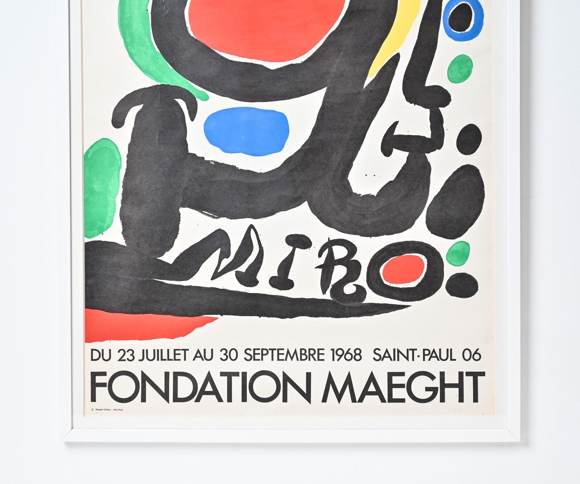 Fondation Maeght Joan Miro Abstract Poster 1968 For Sale 2