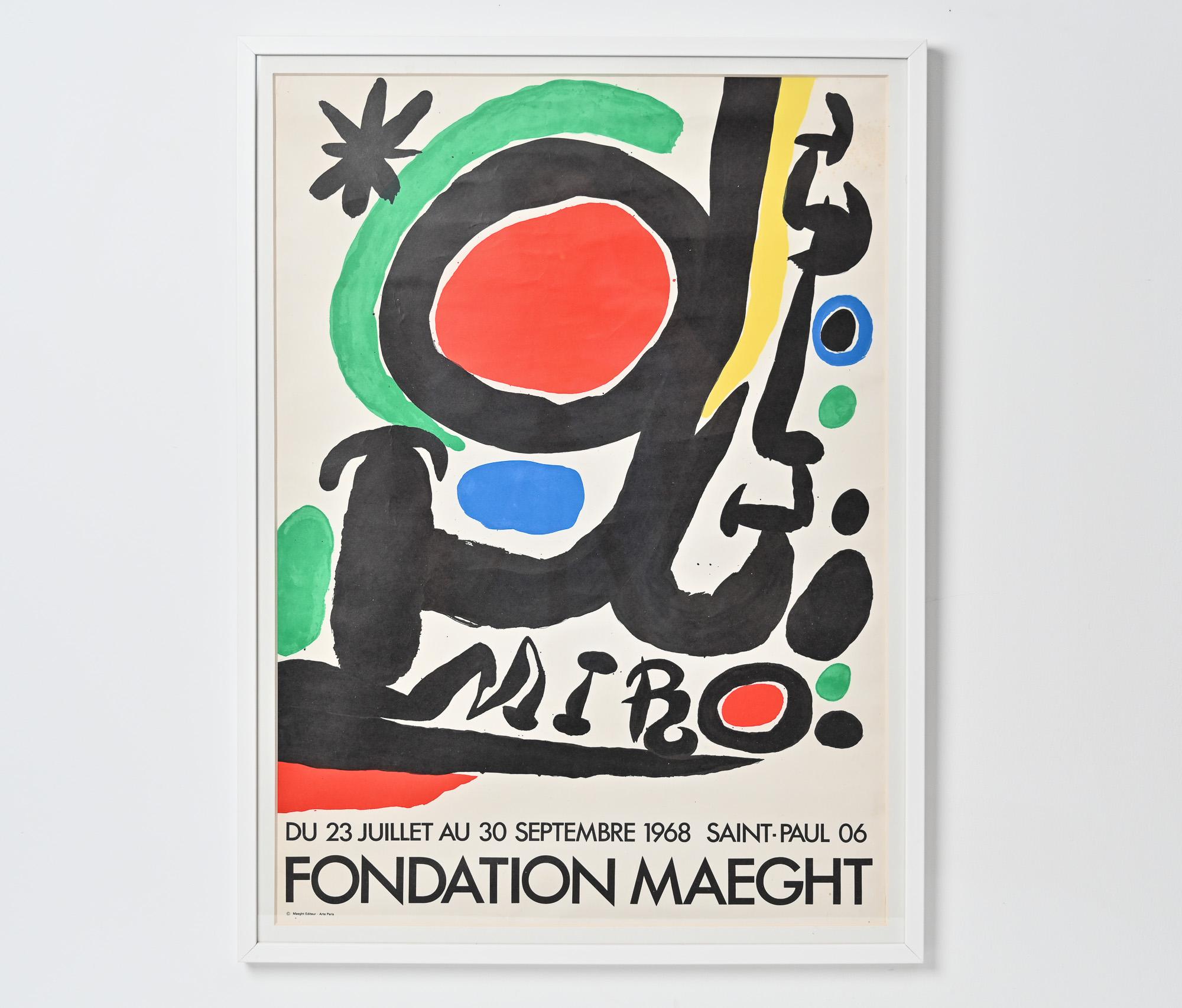 Modern Fondation Maeght Joan Miro Abstract Poster 1968 For Sale