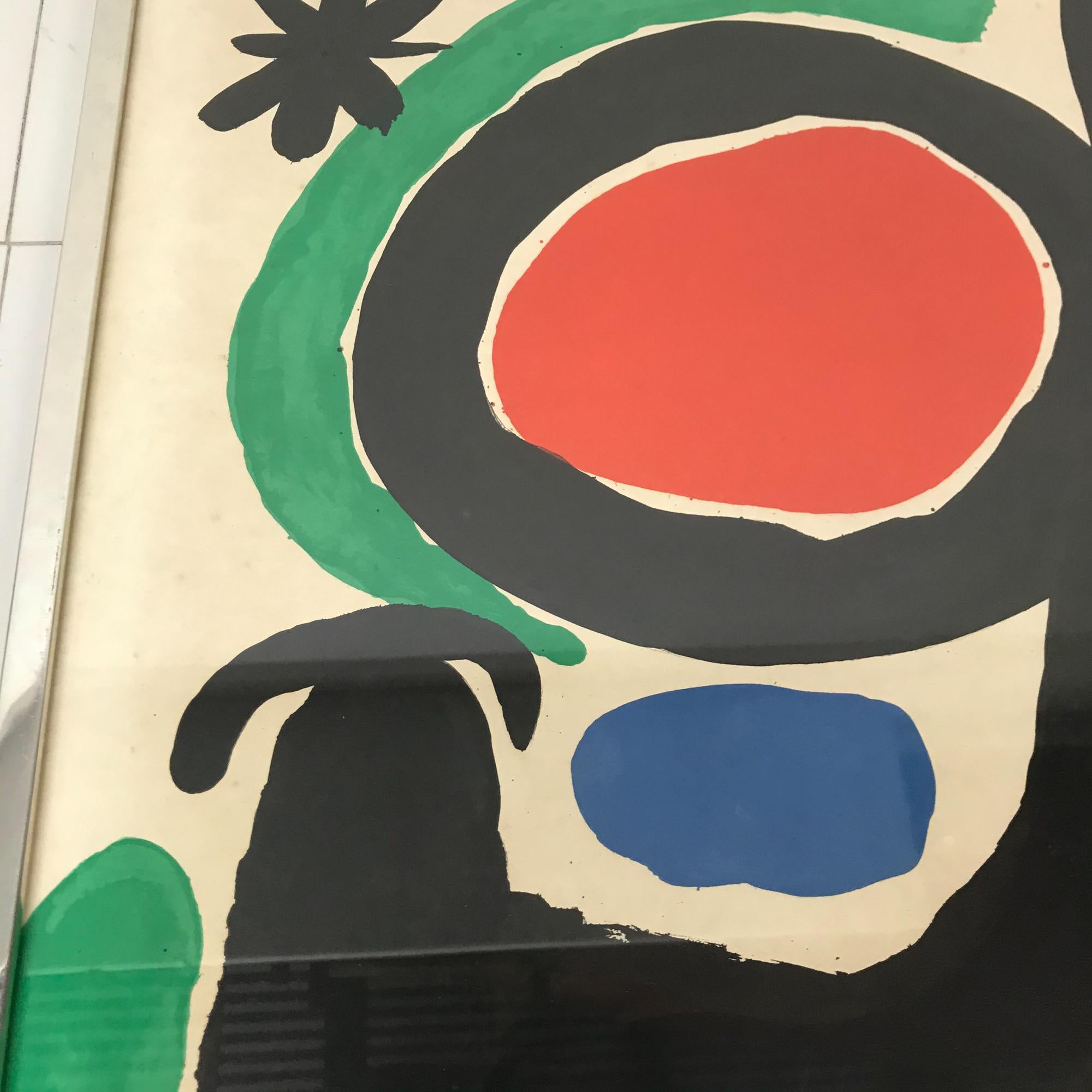 Mid-Century Modern Fondation Maeght Joan Miro Abstract Poster, 1968, Paris, France
