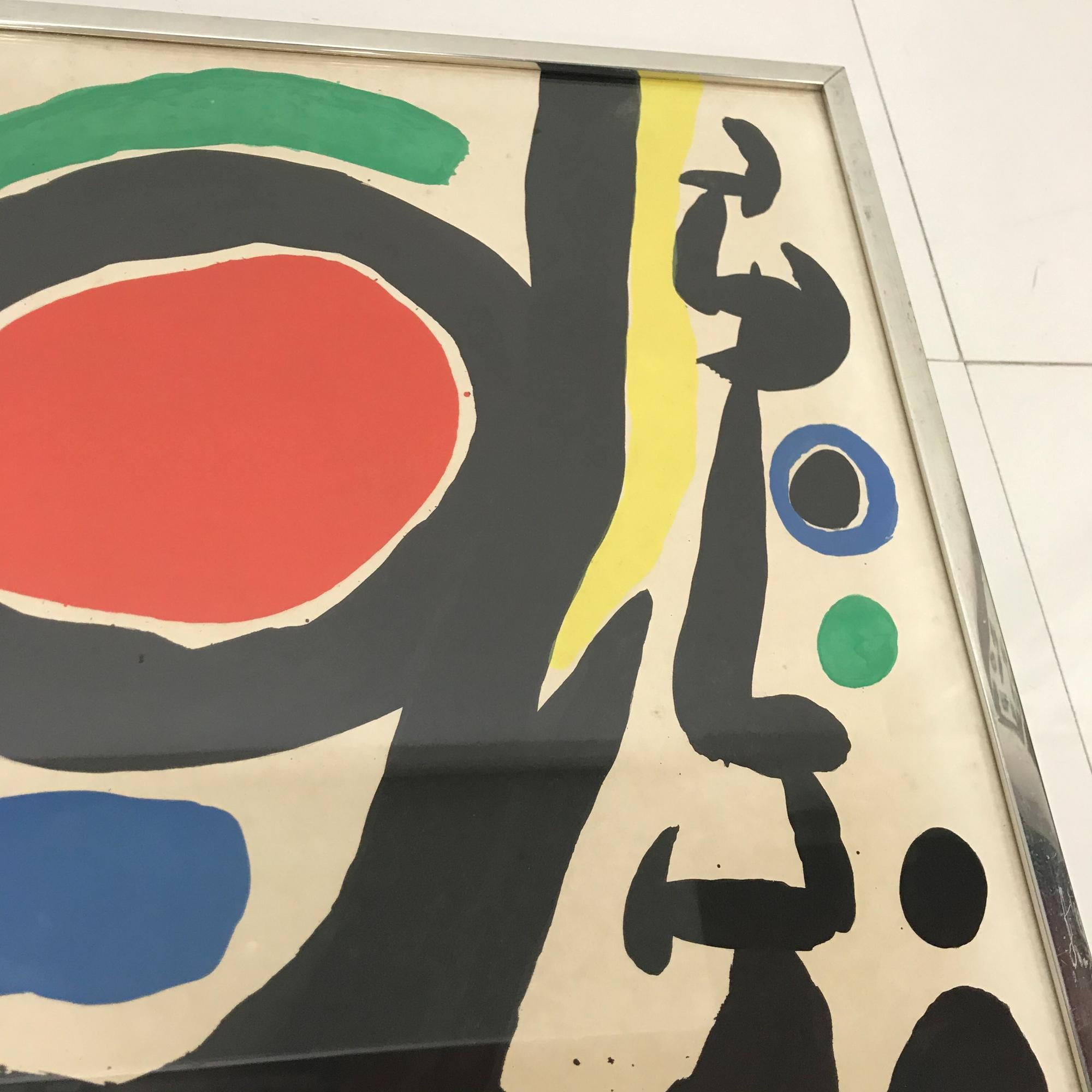 French Fondation Maeght Joan Miro Abstract Poster, 1968, Paris, France