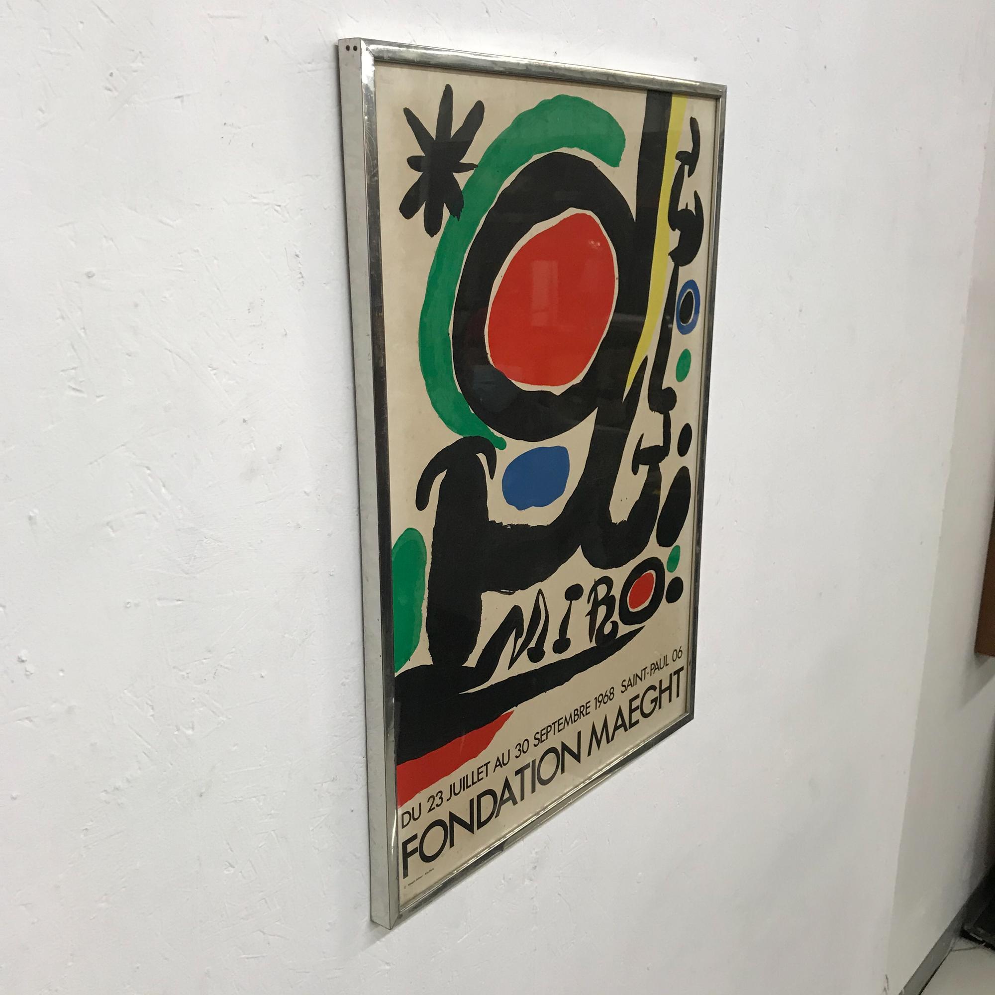 Fondation Maeght Joan Miro Abstract Poster, 1968, Paris, France In Good Condition In Chula Vista, CA