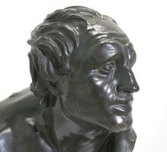 Arrotino (Knife Sharpener) Fonderia Chiurazzi Life-size Bronze Bust Sculpture