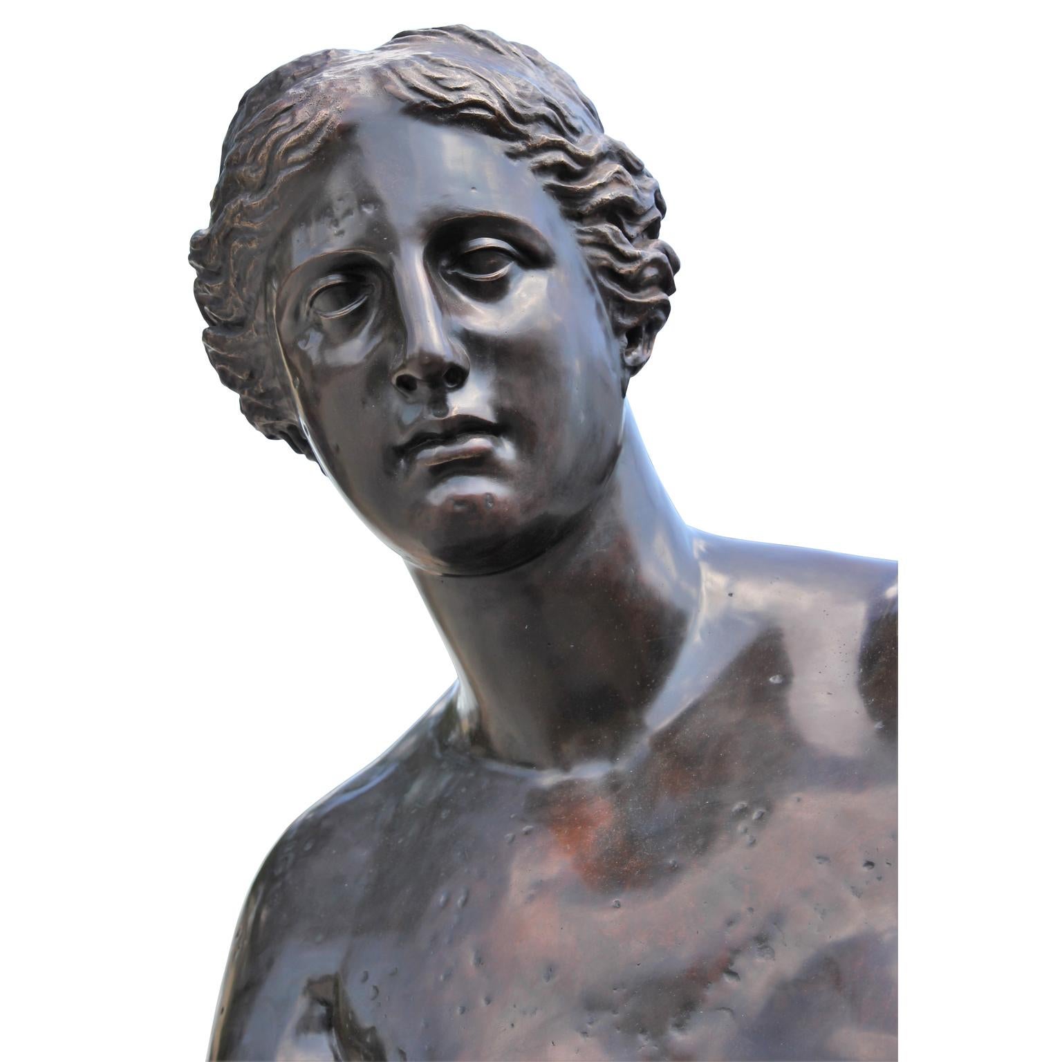 Monumental Classical Italian Venus de Milo Goddess Patinaed Bronze Statue - Academic Sculpture by Fonderia Chiurazzi