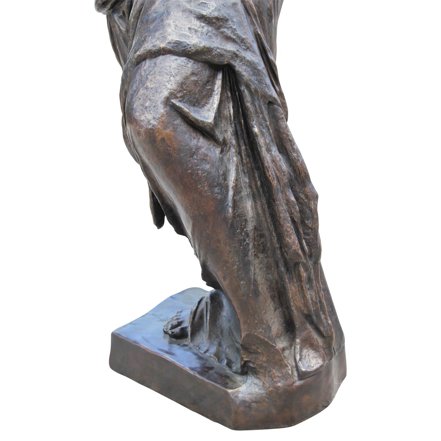 Monumental Classical Italian Venus de Milo Goddess Patinaed Bronze Statue 1