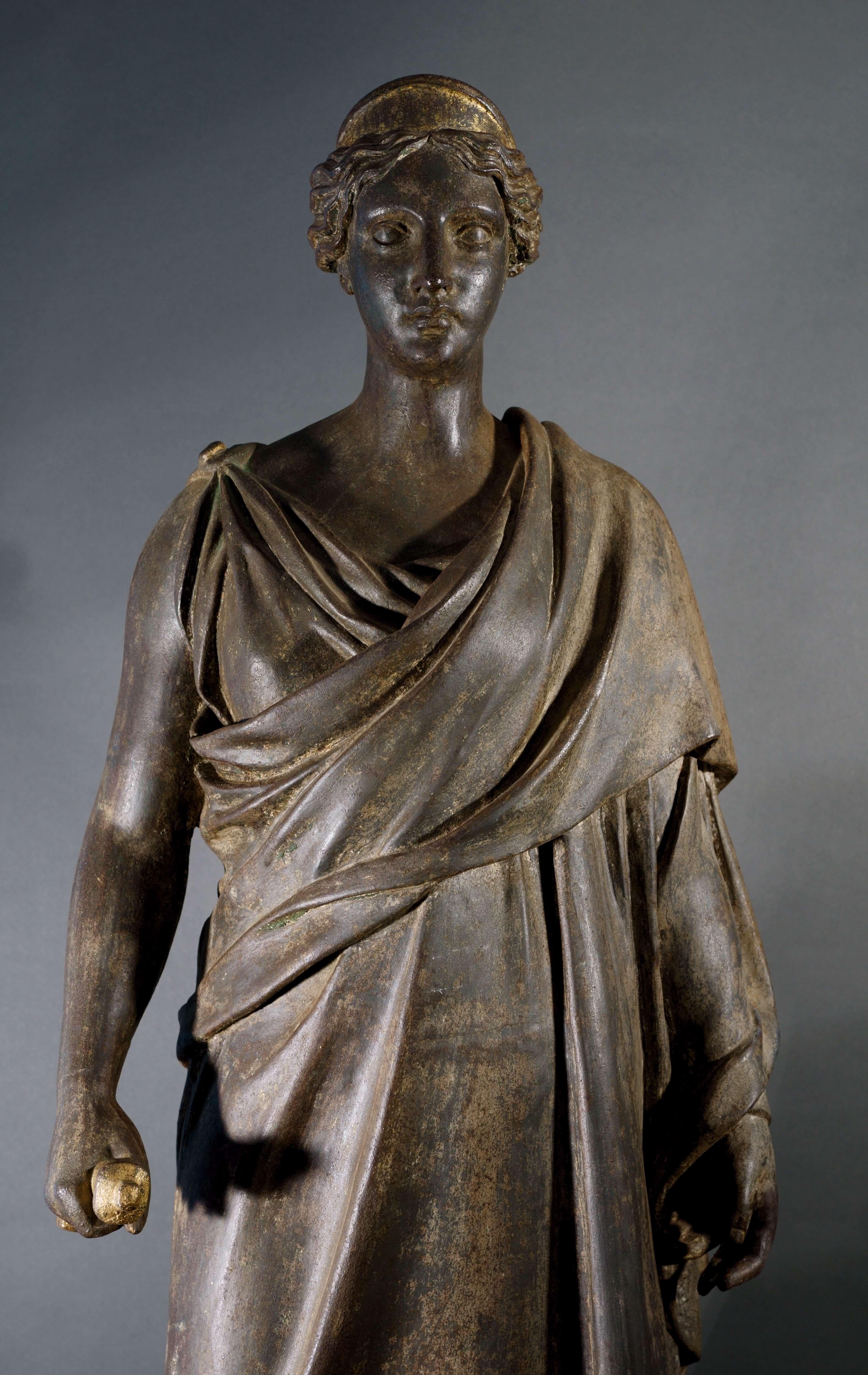 Imponente Statua in Ghisa Francese XIX secolo Fonderia di Tusey  