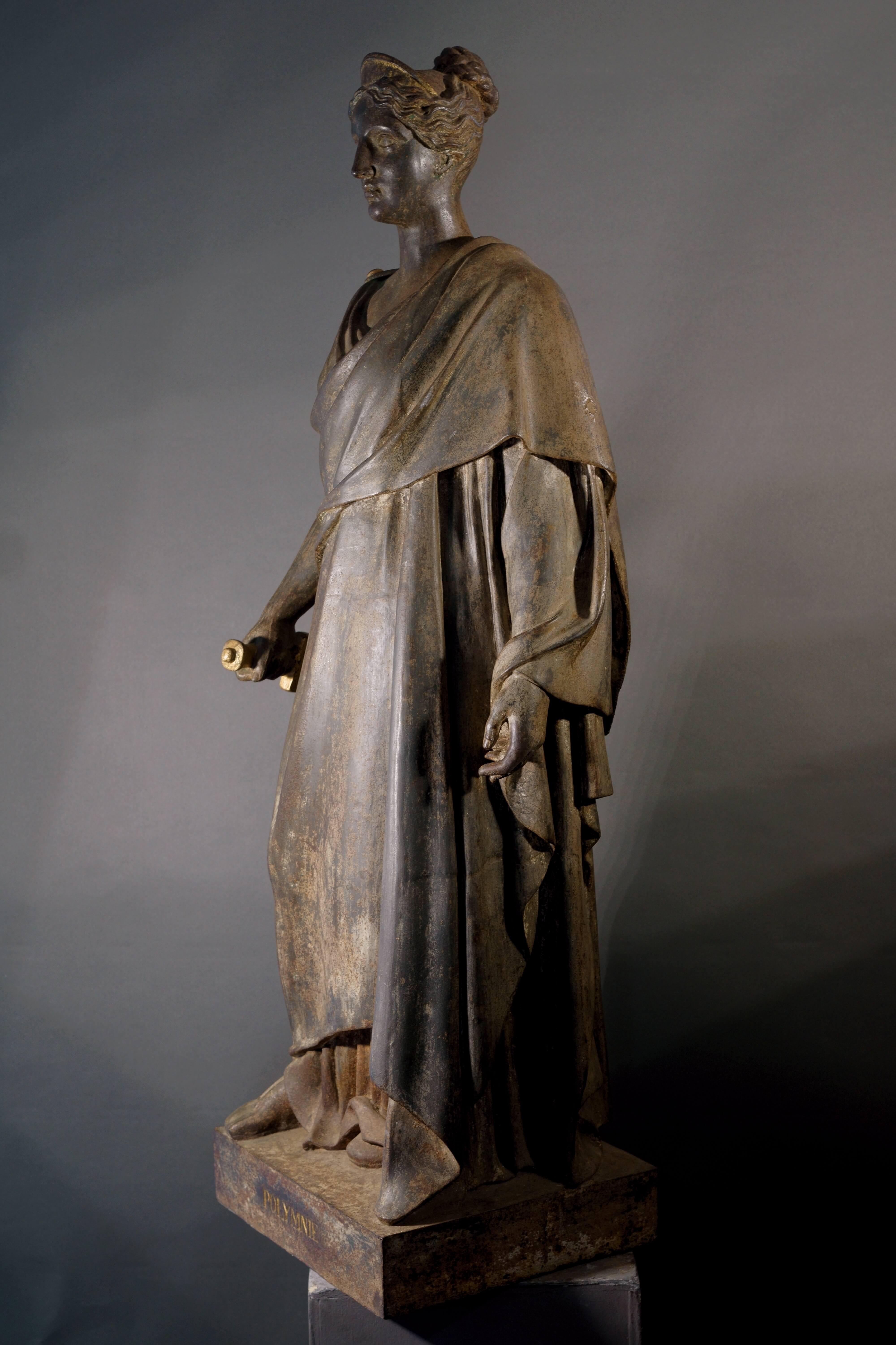 Imponente Statua in Ghisa Francese XIX secolo Fonderia di Tusey  