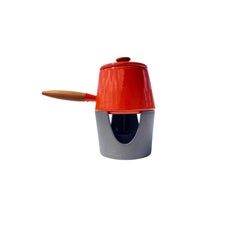 Fondue Pot with 9 Forks by Copco, circa 1960s