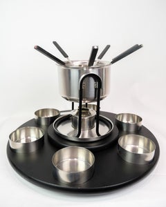 Fondue-Set aus 6 Schalen und 6 Gabeln aus Edelstahl von Stelton, Arne Jacobsen