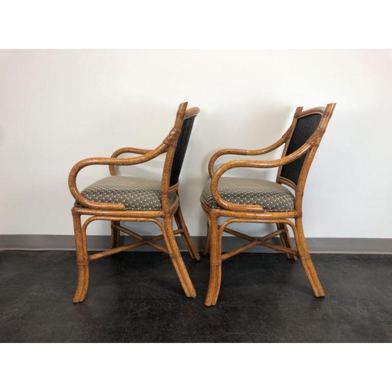 FONG BROTHERS Faux Bamboo Dining Chairs - Pair A In Good Condition In Charlotte, NC