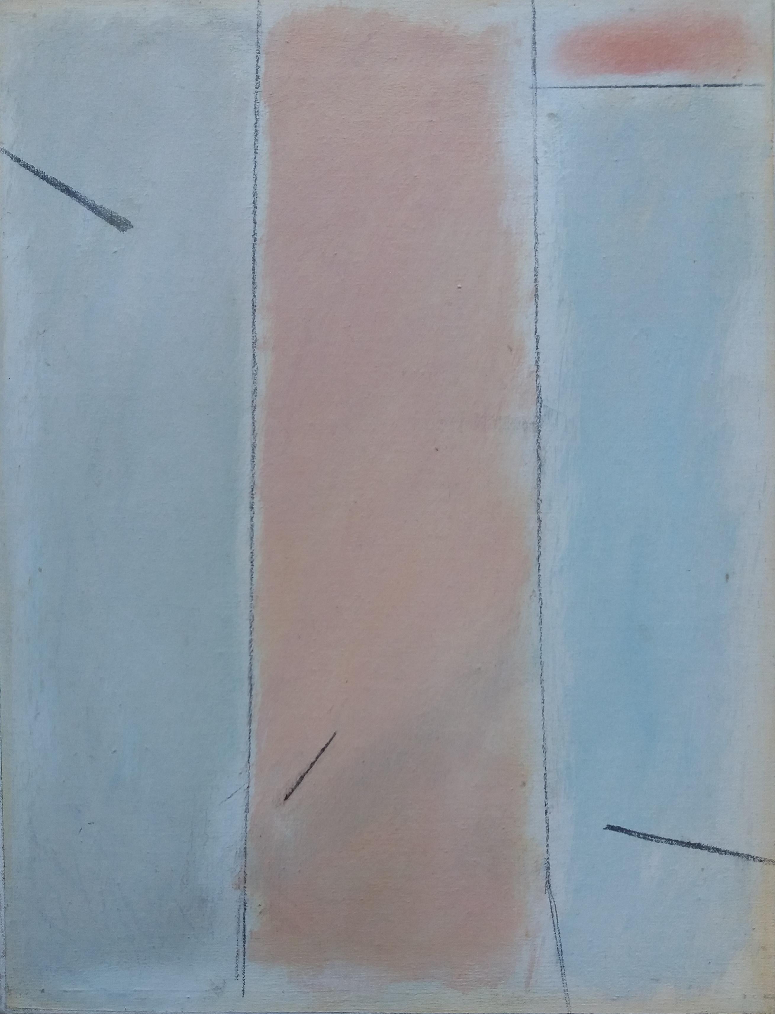 Font Diaz .8 STUDIUM DER FARBEN. Originales abstraktes Pastellgemälde im Angebot 1